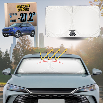 Front Windscreen Sun Shade for Peugeot 3008 SUV 2017 - Current (P84) - Standard 150 x 85 cm