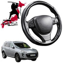 Black Samurai Segmented Steering Wheel Cover for Peugeot 4007 SUV 2007 - 2012-1