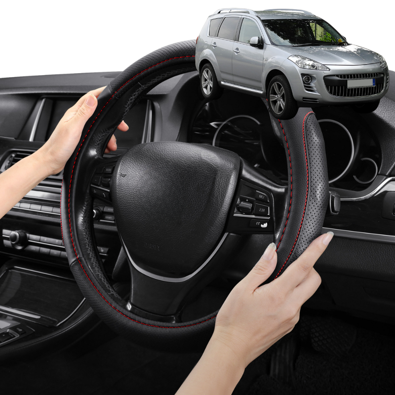 Steering Wheel Cover Pro Extra Layer for Peugeot 4007 SUV 2007-2012 - Breathable & Anti-Slip - Circle 38 cm