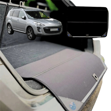 Rear Cargo Boot Bumper Protector for Peugeot 4007 SUV 2007 - 2012 - XL (98 x 55) - Black
