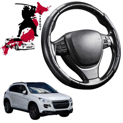 Black Samurai Segmented Steering Wheel Cover for Peugeot 4008 SUV 2012 - 2017
