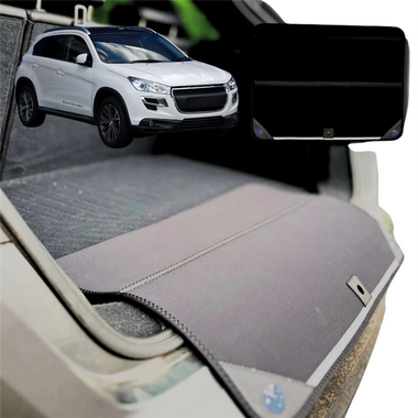 Rear Cargo Boot Bumper Protector for Peugeot 4008 SUV 2012 - 2017 - XL (98 x 55) - Black