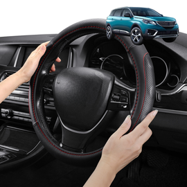 Steering Wheel Cover Pro Extra Layer for Peugeot 5008 SUV 2009-2016 (T87) - Breathable & Anti-Slip - Circle 38 cm