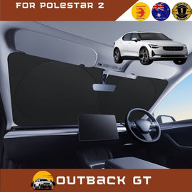 Front Windscreen Sun Shade for Polestar 2 2020 - Current - Standard 150 x 85 cm - Black