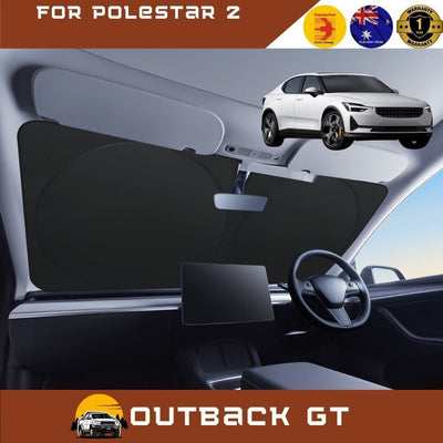 Front Windscreen Sun Shade for Polestar 2 2020 - Current - Standard 150 x 85 cm - Black