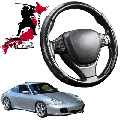 Black Samurai Segmented Steering Wheel Cover for Porsche 911 Bose 1999 - 2004 (996 with Bose)