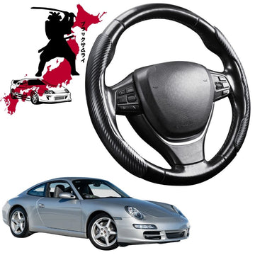 Black Samurai Segmented Steering Wheel Cover for Porsche 911 Bose 2005 - 2012 (997 with Bose)