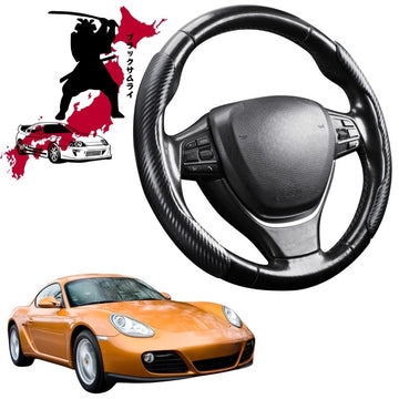 Black Samurai Segmented Steering Wheel Cover for Porsche Boxster/Cayman 2005 - 2012 -987