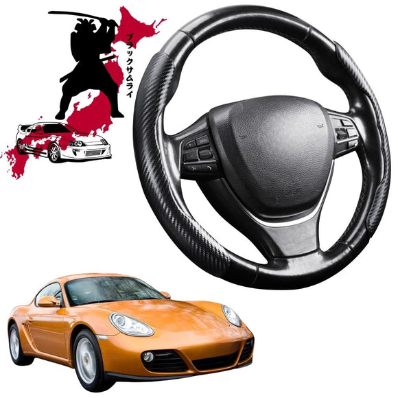 Black Samurai Segmented Steering Wheel Cover for Porsche Boxster/Cayman 2005 - 2012 -987