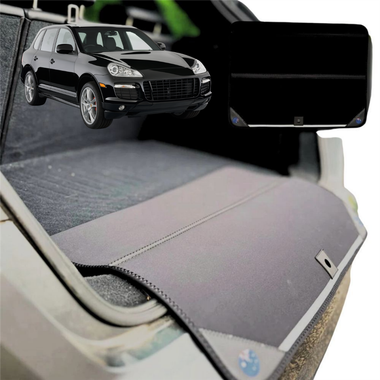 Rear Cargo Boot Bumper Protector for Porsche Cayenne 2002 - 2010 9PA, 9PA Facelift - XL (98 x 55) - Black