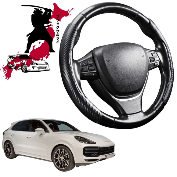 Black Samurai Segmented Steering Wheel Cover for Porsche Cayenne 2011 - 2017 92A