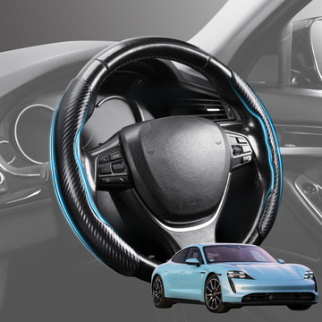 Segmented Steering Wheel Cover for Porsche Taycan 2019 - Current - Universal Size