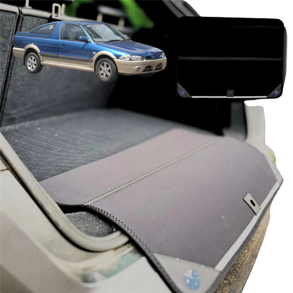 Rear Cargo Boot Bumper Protector for Proton Jumbuck 2002 - 2010 (Ute) - Standard (72 x 55) - Black