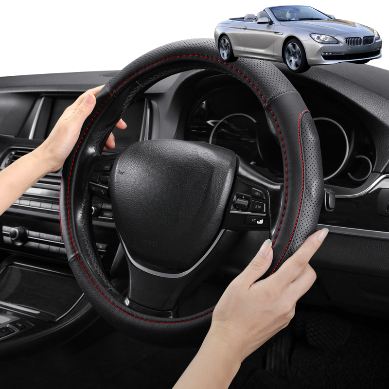 Steering Wheel Cover Pro Extra Layer for BMW 6 Series Coupe/Convertible 2003-2011 (E63 E64) - Breathable & Anti-Slip - Circle 38 cm
