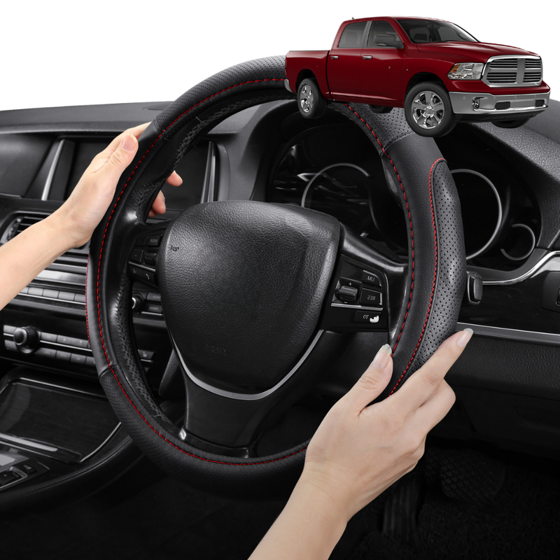 Steering Wheel Cover Pro Extra Layer for RAM 1500 Express 2019 - Current (DT) - Breathable & Anti-Slip - Circle 38 cm
