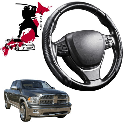 Black Samurai Segmented Steering Wheel Cover for RAM 1500 Laramie 2009 - 2018 (DS/DJ/D2)