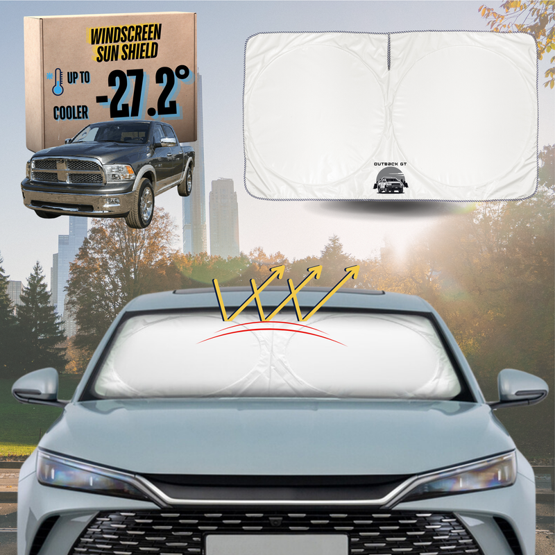 Front Windscreen Sun Shade for RAM 1500 Laramie 2009 - 2018 (DS/DJ/D2) - XL 160 x 100 cm