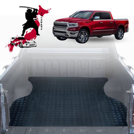Black Samurai UTE Tub Mat Tray Liner for RAM 1500 Laramie 2019 - Current (DT) - In 2 Pcs - Black