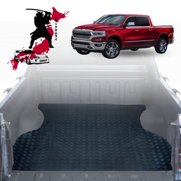 Black Samurai UTE Tub Mat Tray Liner for RAM 1500 Laramie 2019 - Current (DT) - In 2 Pcs - Black