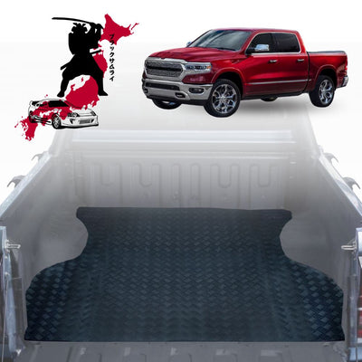 Black Samurai UTE Tub Mat Tray Liner for RAM 1500 Laramie 2019 - Current (DT) - In 2 Pcs
