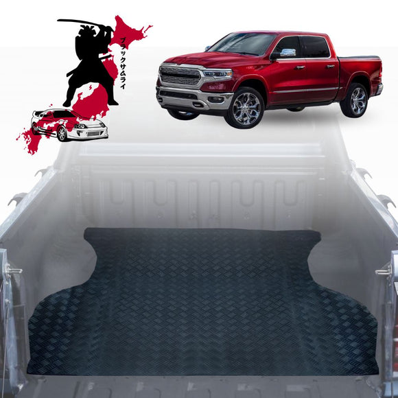 Black Samurai UTE Tub Mat Tray Liner for RAM 1500 Laramie 2019 - Current (DT) - In 2 Pcs - Black