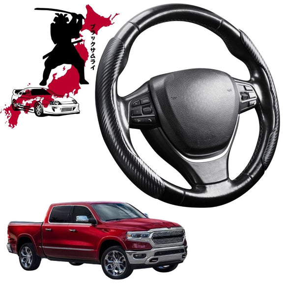 Black Samurai Segmented Steering Wheel Cover for RAM 1500 Laramie 2019 - Current (DT)