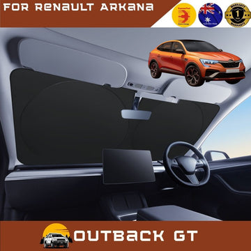 Front Windscreen Sun Shade for Renault Arkana 2021 - Current - Standard 150 x 85 cm - Black