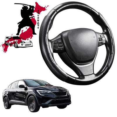 Black Samurai Segmented Steering Wheel Cover for Renault Arkana 2021 - Current