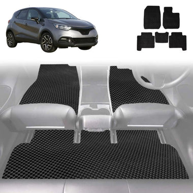 6D Diamond Car Floor Mats for Renault CAPTUR 2014 - 2019 (J87) - Custom-Fit Carpet Liner