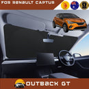 Front Windscreen Sun Shade for Renault CAPTUR 2019 - Current (JB/JE) - Standard 150 x 85 cm - Black-1