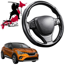 Black Samurai Segmented Steering Wheel Cover for Renault CAPTUR 2019 - Current (JB/JE)