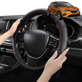 Steering Wheel Cover Pro Extra Layer for Renault CAPTUR 2019 - Current (JB/JE) - Breathable & Anti-Slip - Circle 38 cm