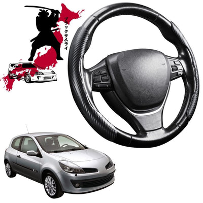 Black Samurai Segmented Steering Wheel Cover for Renault Clio 2005 - 2011 (BR/CR/SB/SR)