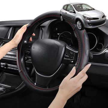 Steering Wheel Cover Pro Extra Layer for Renault Clio 2005-2011 (BR/CR/SB/SR) - Breathable & Anti-Slip - Circle 38 cm