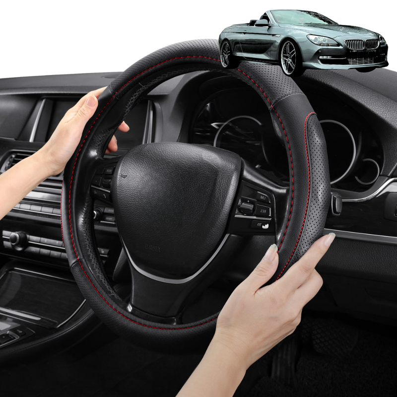 Steering Wheel Cover Pro Extra Layer for BMW 6 Series Coupe/Convertible 2011-2019 (F12 F13) - Breathable & Anti-Slip - Circle 38 cm
