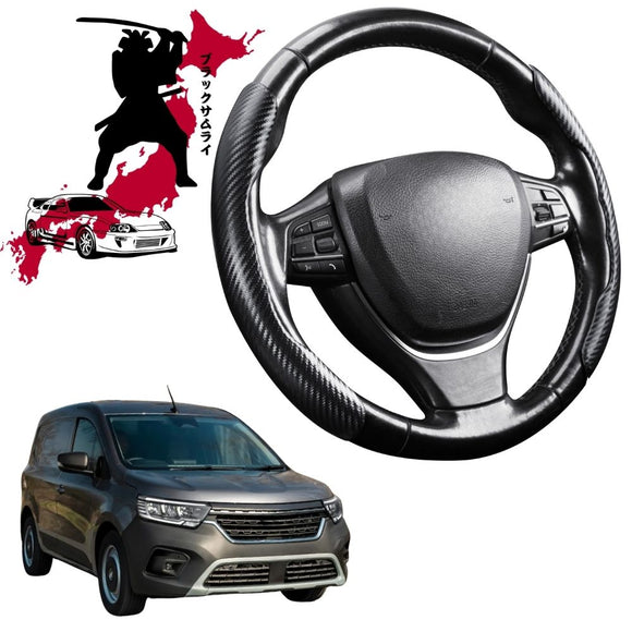 Black Samurai Segmented Steering Wheel Cover for Renault KANGOO 2021 - Current X61 Facelift