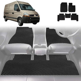 6D Diamond Car Floor Mats for Renault Master Van 2010 - Current X70, X62 - Custom-Fit Carpet Liner