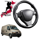 Black Samurai Segmented Steering Wheel Cover for Renault Master Van 2010 - Current X70, X62-1