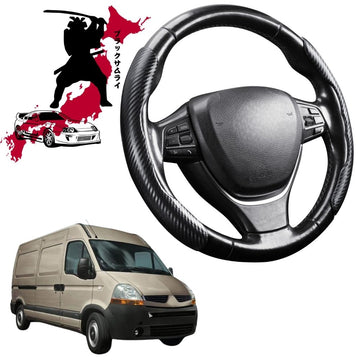 Black Samurai Segmented Steering Wheel Cover for Renault Master Van 2010 - Current X70, X62