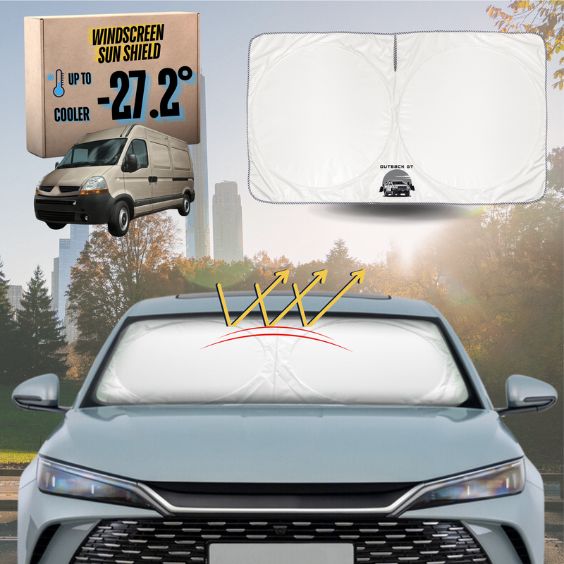 Front Windscreen Sun Shade for Renault Master Van 2010 - Current X70, X62 - XL 160 x 100 cm