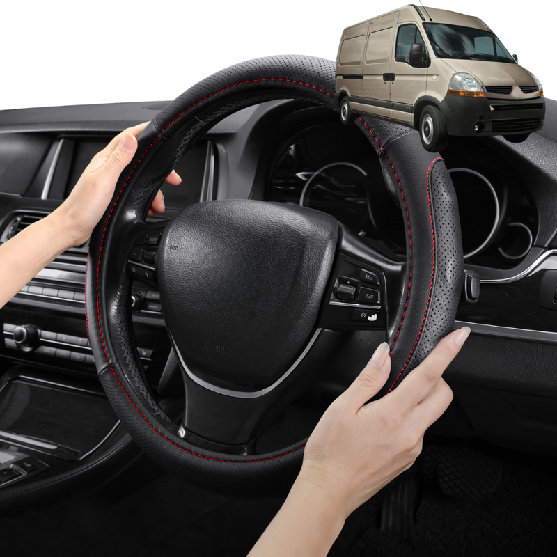 Steering Wheel Cover Pro Extra Layer for Renault Master Van 2010 - Current X70, X62 - Breathable & Anti-Slip - Circle 38 cm