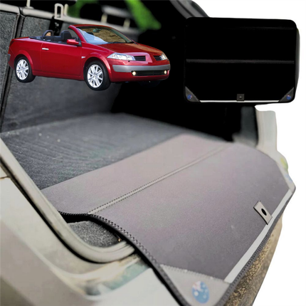 Rear Cargo Boot Bumper Protector for Renault Megane 2003 - 2008 Cabriolet - Standard (72 x 55) - Black