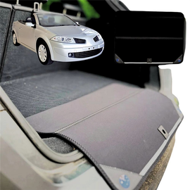 Rear Cargo Boot Bumper Protector for Renault Megane 2008 - 2016 Cabriolet - Standard (72 x 55) - Black