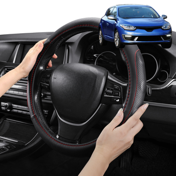 Steering Wheel Cover Pro Extra Layer for Renault Megane 2008-2016 Hatch - Breathable & Anti-Slip - Circle 38 cm