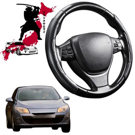 Black Samurai Segmented Steering Wheel Cover for Renault Megane 2008 - 2016 R.S.