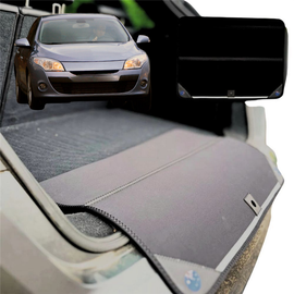 Rear Cargo Boot Bumper Protector for Renault Megane 2008 - 2016 R.S. - Standard (72 x 55) - Black