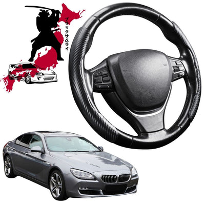 Black Samurai Segmented Steering Wheel Cover for BMW 6 Series Gran Coupe 2011 - 2019 (F06)