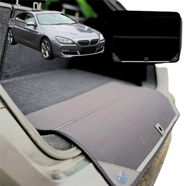 Rear Cargo Boot Bumper Protector for BMW 6 Series Gran Coupe 2011 - 2019 (F06) - Standard (72 x 55) - Black