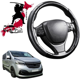 Black Samurai Segmented Steering Wheel Cover for Renault Trafic 2014 - Current (X82)
