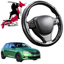Black Samurai Segmented Steering Wheel Cover for Skoda Fabia 2014 - 2021 (NJ)-1